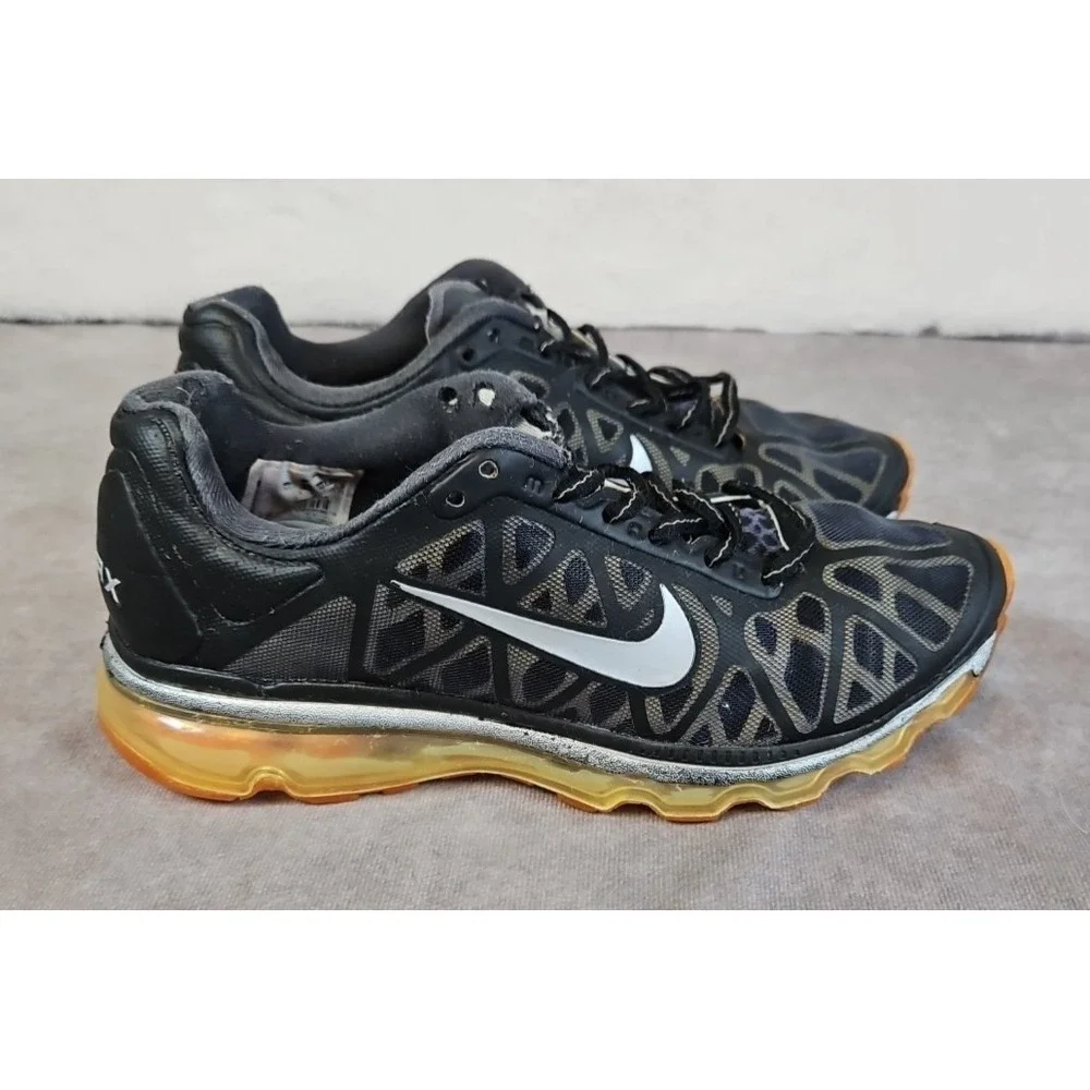Nike Air Max Black Orange GS Shoes 431873-008 Size Youth 6.5Y Women's 8